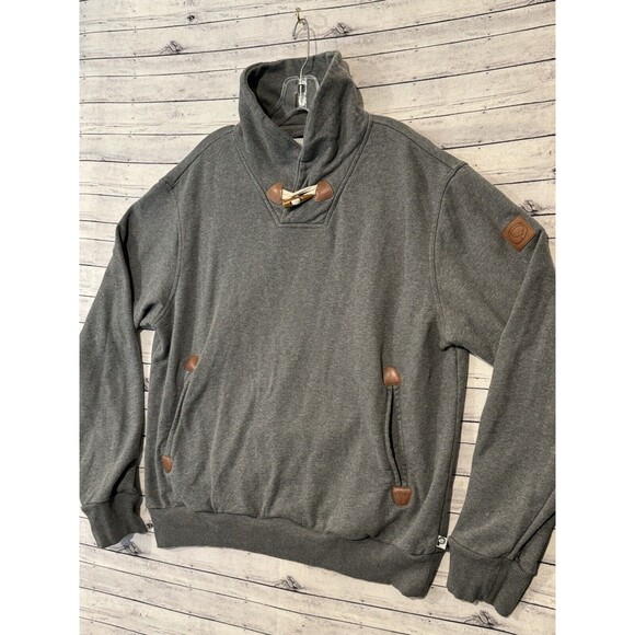 PENFIELD TRAILWEAR Pullover Sweatshirt Sz XL Gray Shawl Neck Toggle Closure - Picture 4 of 16